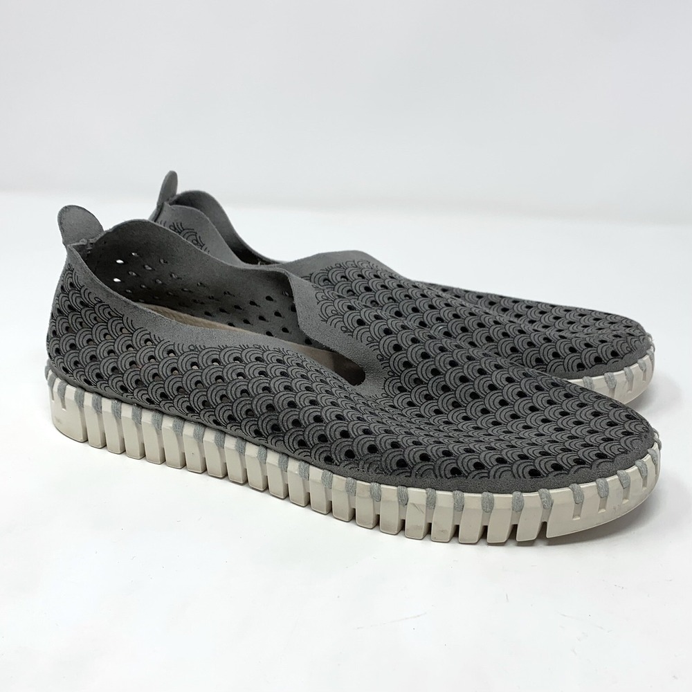 Ilse Jacobson Tulip Plateau EU 38 US 7.5-8 Shoes Loafers Sneakers Gray Comfort